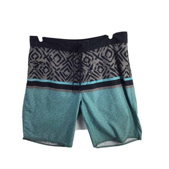 Lost Other - Lost Unfiltered Board Shorts Men's 36 Swim Trunks Blue Drawstring Pocket